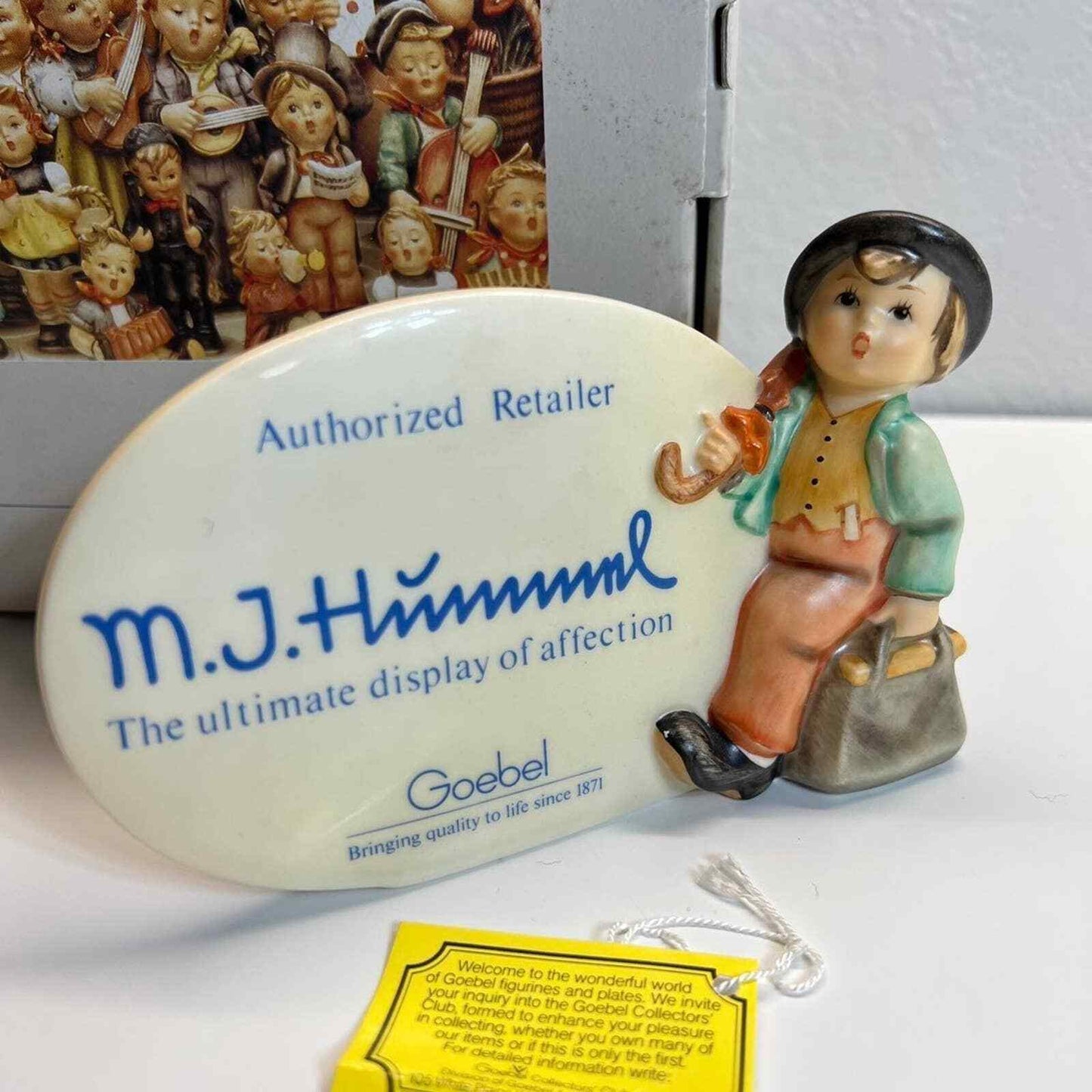 Goebel Hummel Plaque Merry Wanderer German Box Brand Logo Retailer Plaque 187