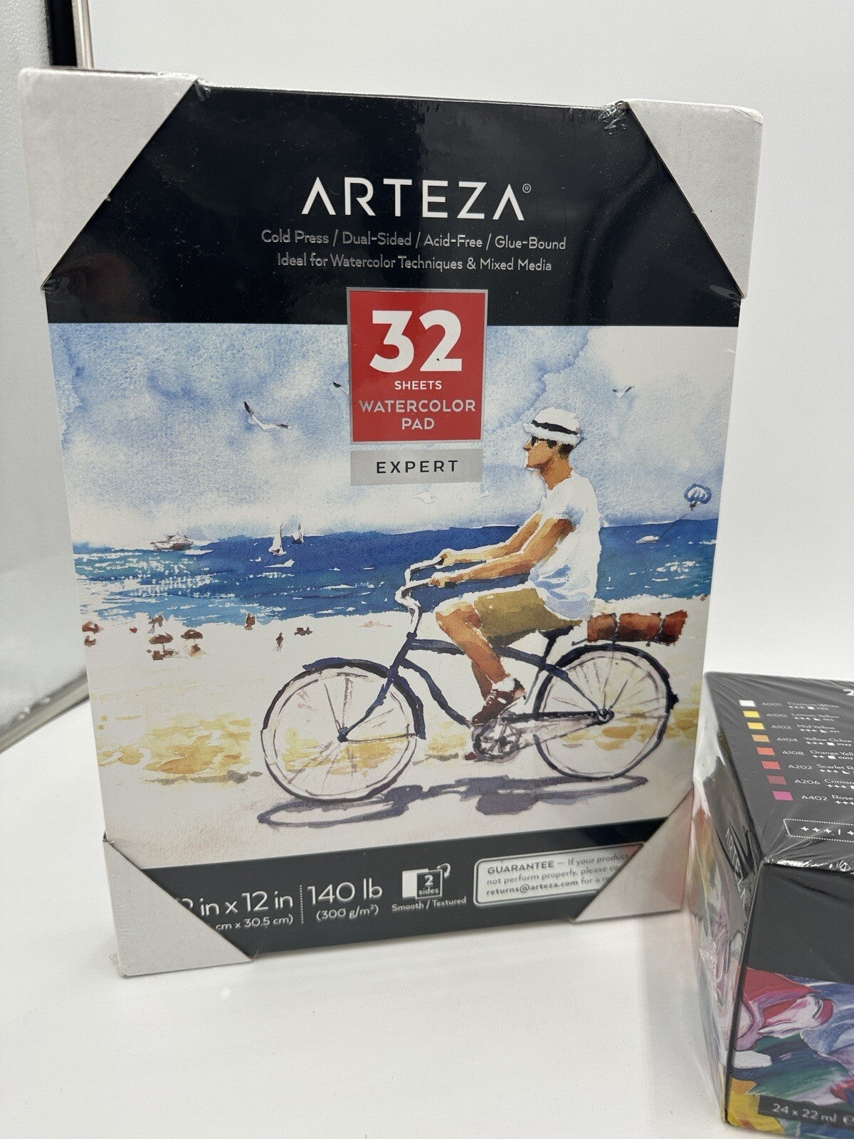 Arteza Acrylic Paint & Watercolor Pad 32 And 24 Colors Tubes 0.74 oz 22 ml Set