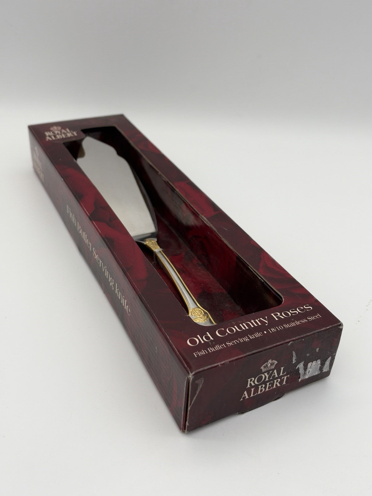 Royal Albert Old Country Roses Fish Buffet Serving Knife Stainless New In Box