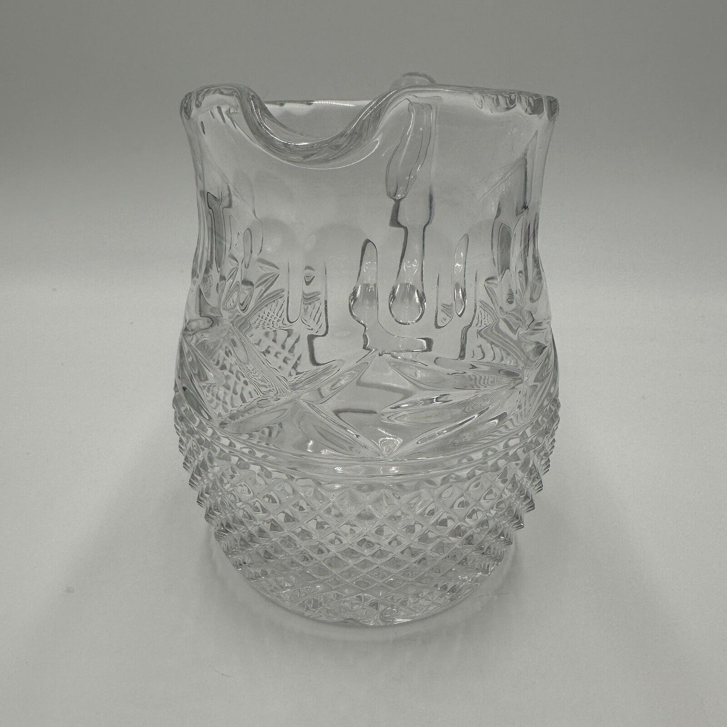 Galway Ireland Crystal Pitcher Leah Pattern Lead Clear Serveware Decor