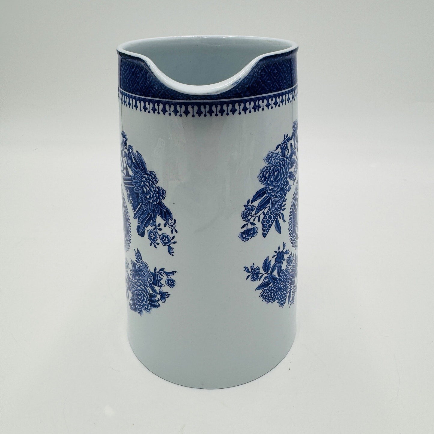 Spode Copeland Fitzhugh Blue Pitcher Milk Jug England Fine Stone 6 1/2in