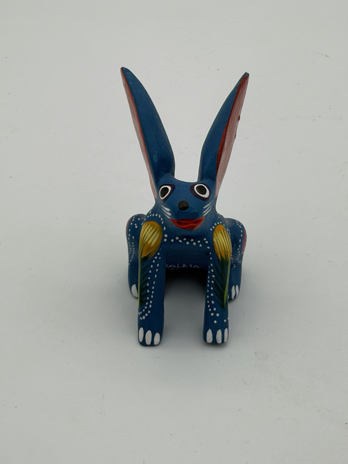Alebrije folk art Oaxacan wood carving Hand Painted Floral Rabbit Bunny Figurine