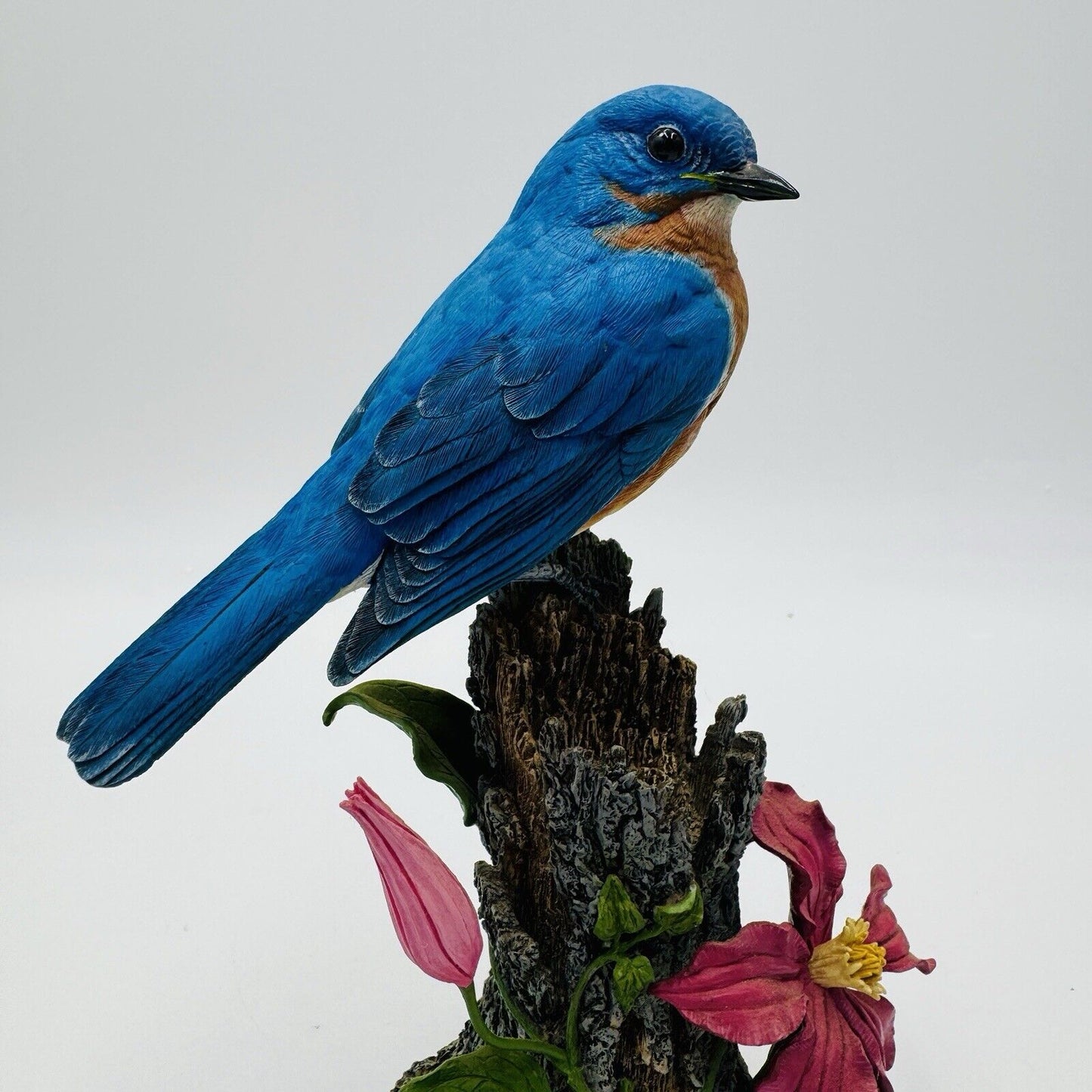 The Danbury Mint Collection Spring Welcome Bluebird Flowers Figurine Bob Guge