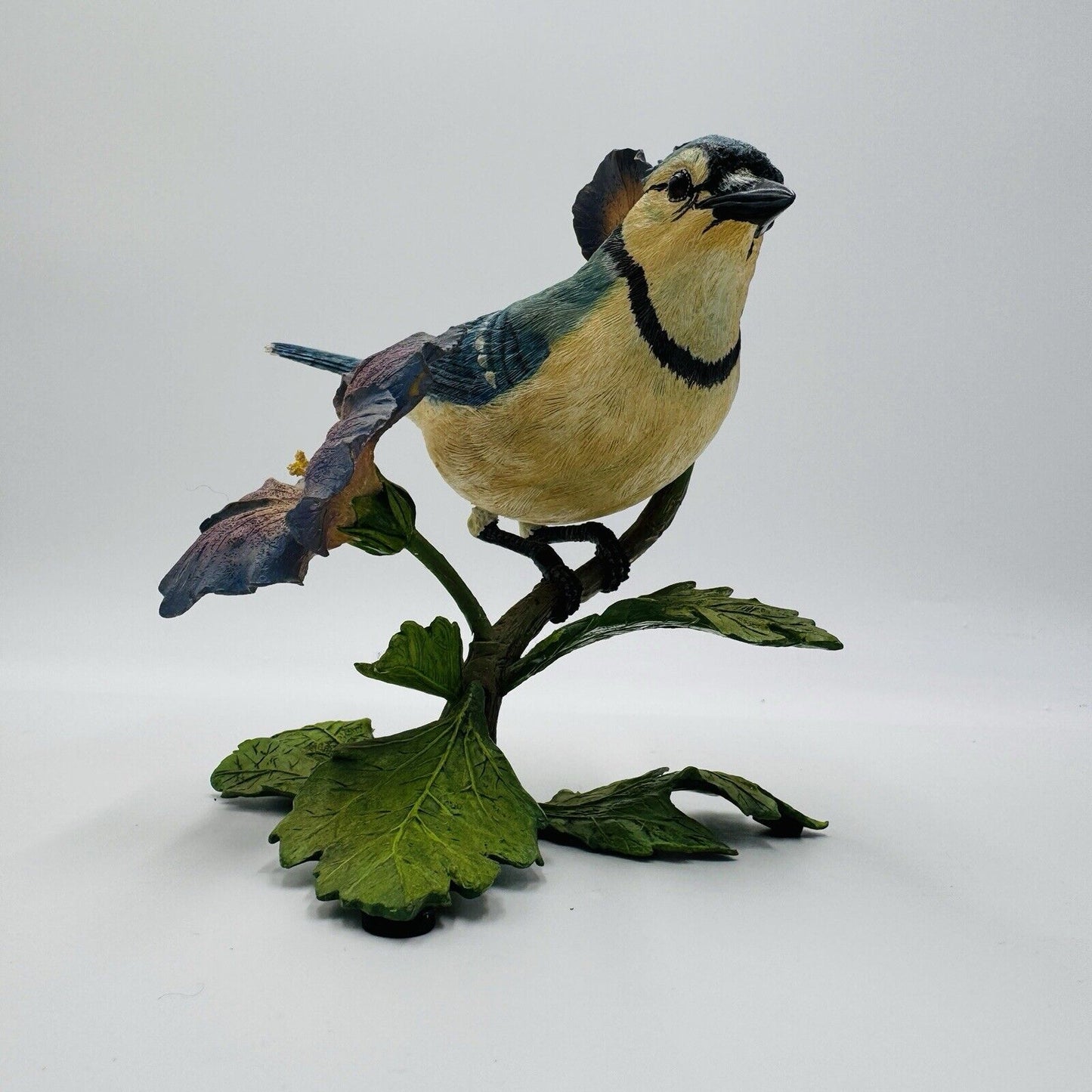 The Danbury Mint Collection Blue Jay Bird Figurine Glimpse of Summer by Bob Guge