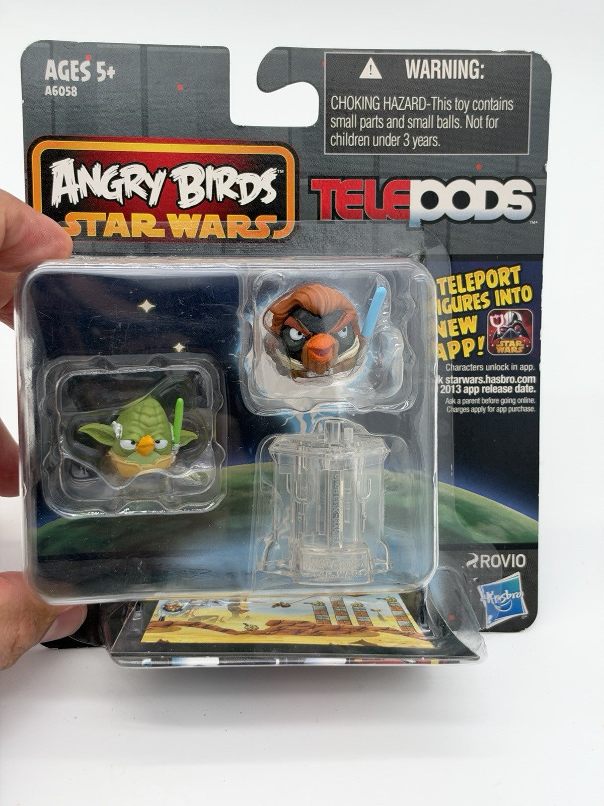 ANGRY BIRDS STAR WARS TELEPODS Yoda Bird Obi-Wan Bird 2-Pack Figurines Toys