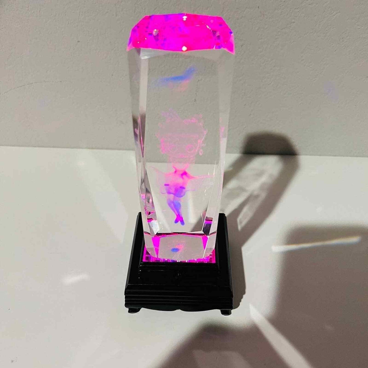 Paperweight Hologram Betty Boop Crystal Glass Air Vent Dress 3D Laser Etched