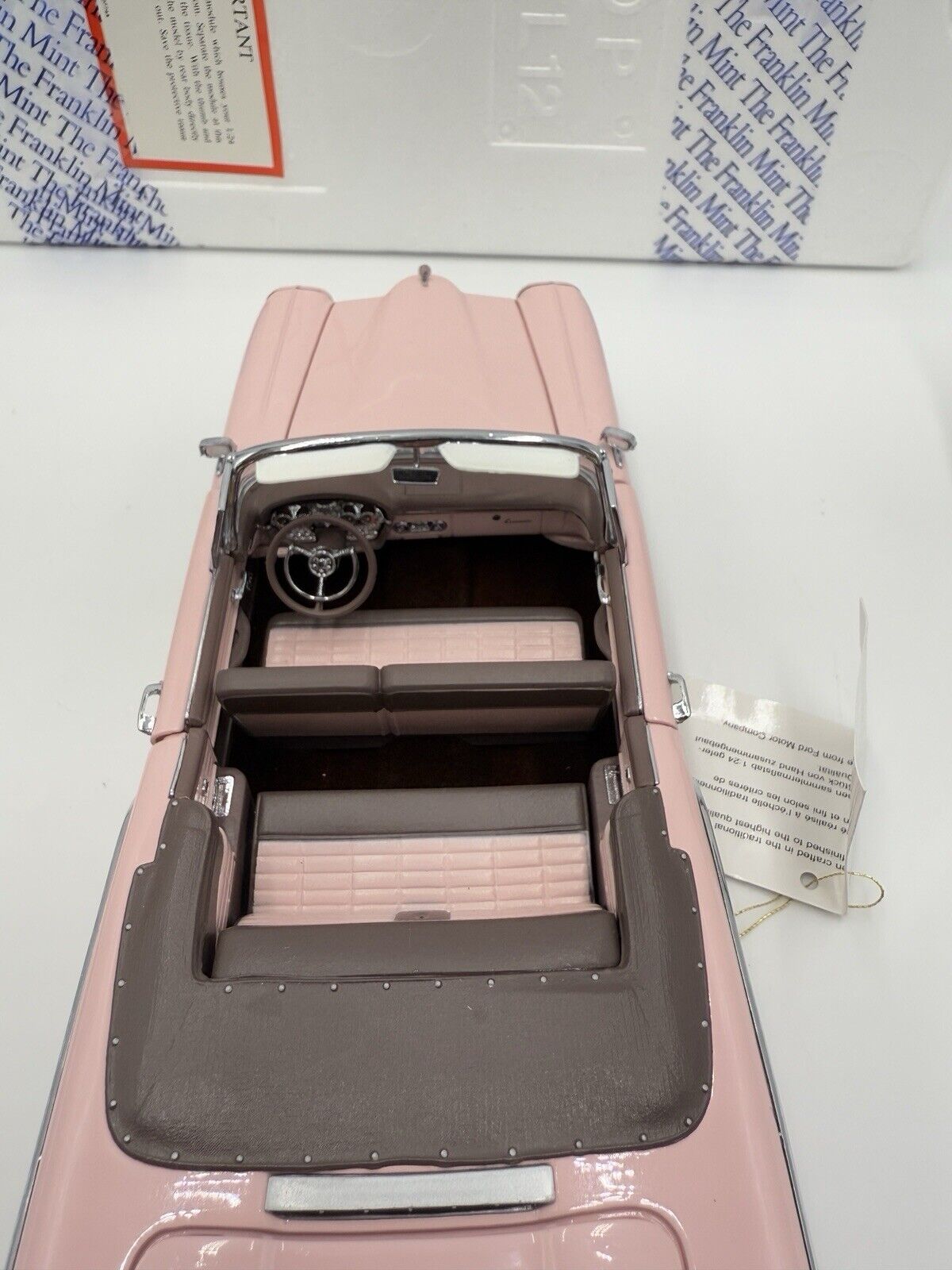 Franklin mint 1958 Ford Edsel Citation convertible 1:24 scale diecast Pink New