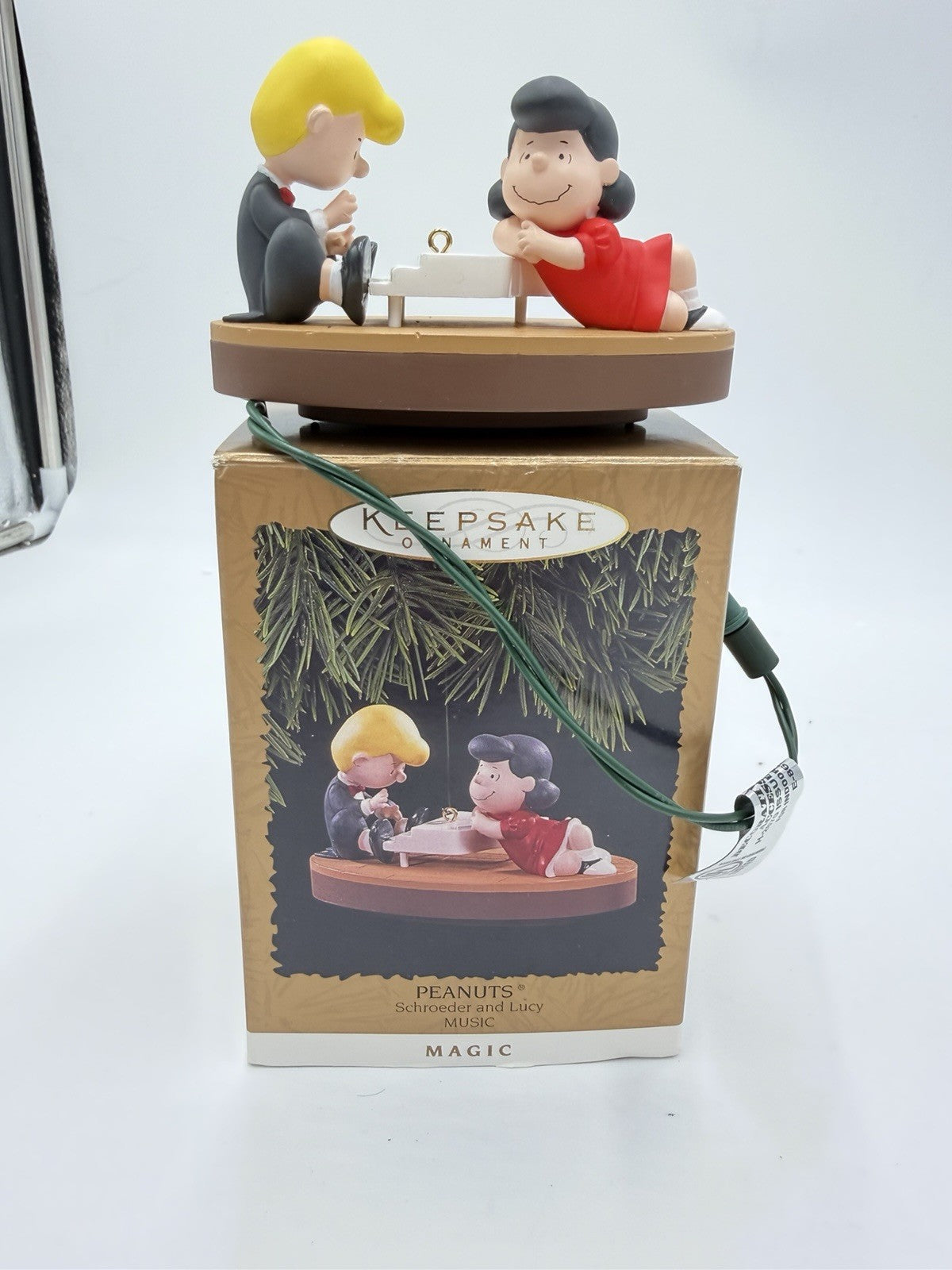 Hallmark Peanuts Schroeder and Lucy 1996 Magic Music Christmas Ornament Piano
