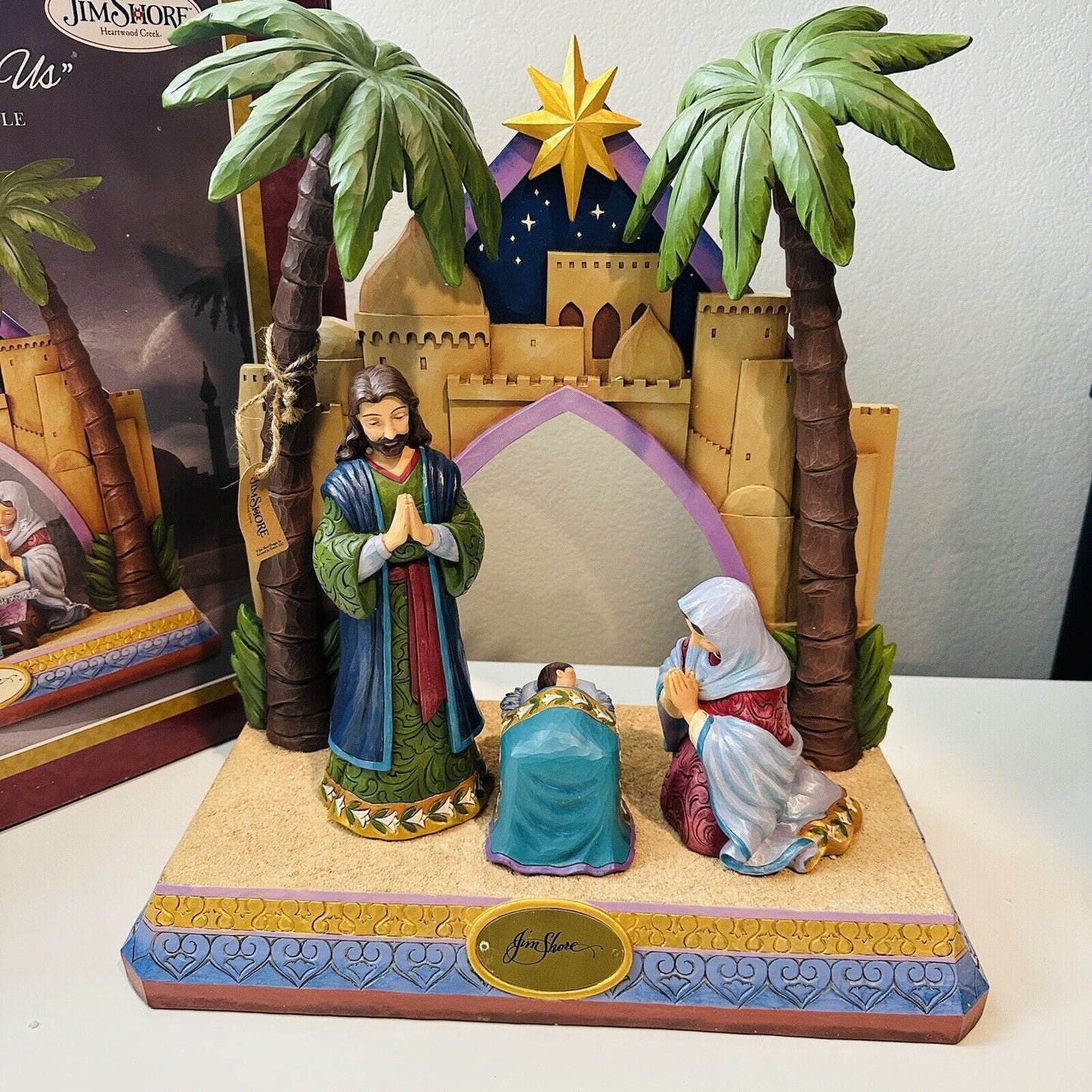 Large Jim Shore A Savior Before Us 500/750 Christmas Nativity Scene Holy Family