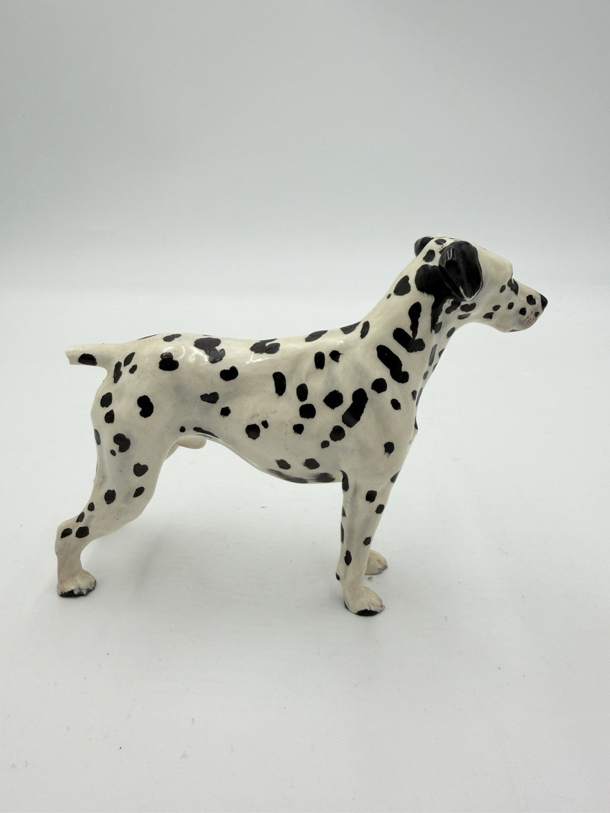 Vtg Royal Doulton Dalmatian Spotted Dog Porcelain Figurine England 4”Hx6”H Flaw