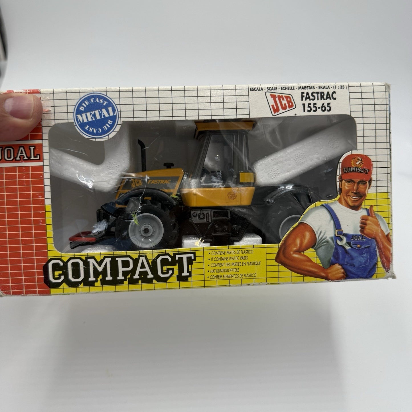 Joal Compact 1/35 Scale JCB Fastrac 155-65 Farm Toy Diecast Metal Tractor Rare