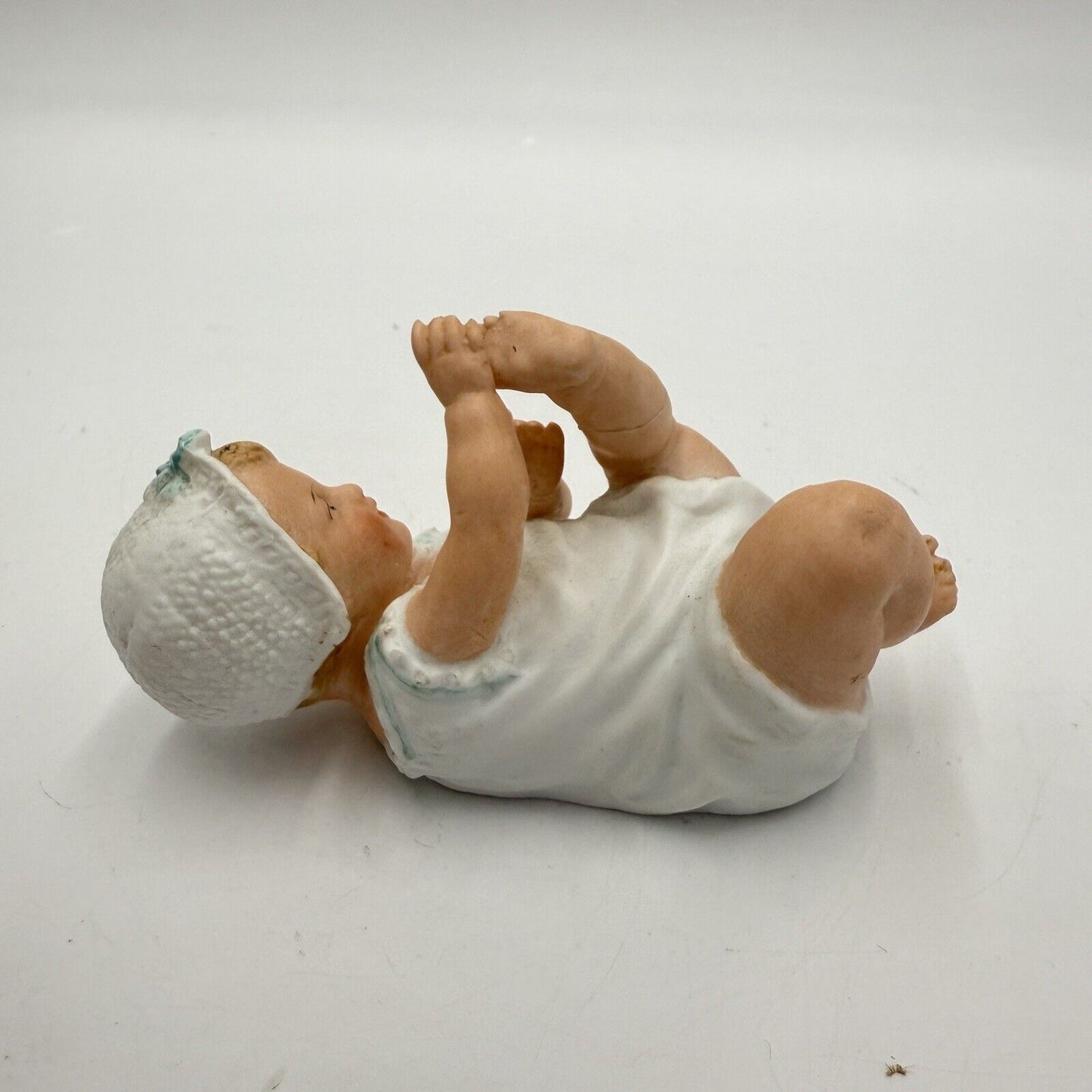 Antique Gebruder Heubach-German Porcelain Bisque-Lying On Back Baby Repaired