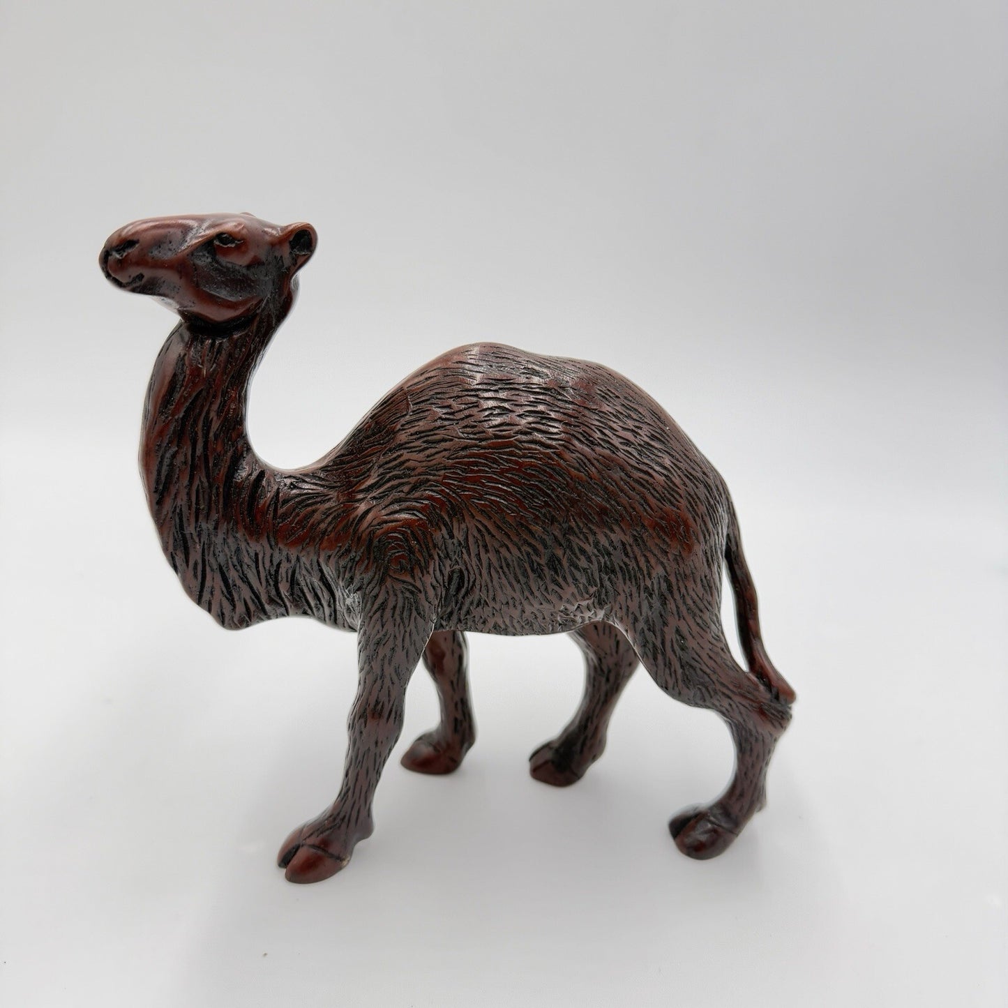 Carved Resin Camel Sculpture Detailed Solid Figurine 7" Nativity Animals Vintage