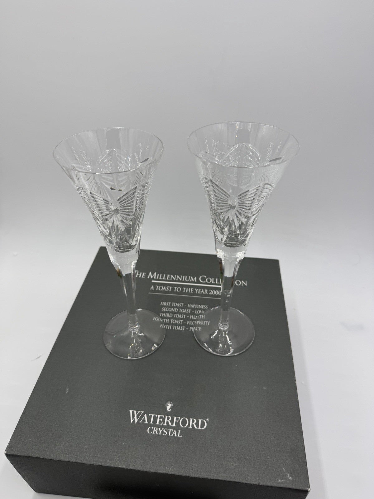 Waterford Crystal The Millennium Collection Happiness A toast to the year 2000