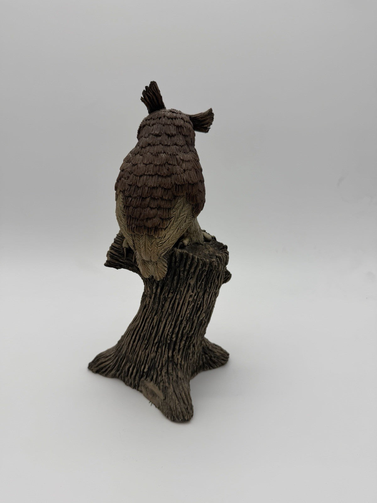 Clarence Cameron Studio Art Pottery Owl on a Branch Sculpture 11” Signed 1973