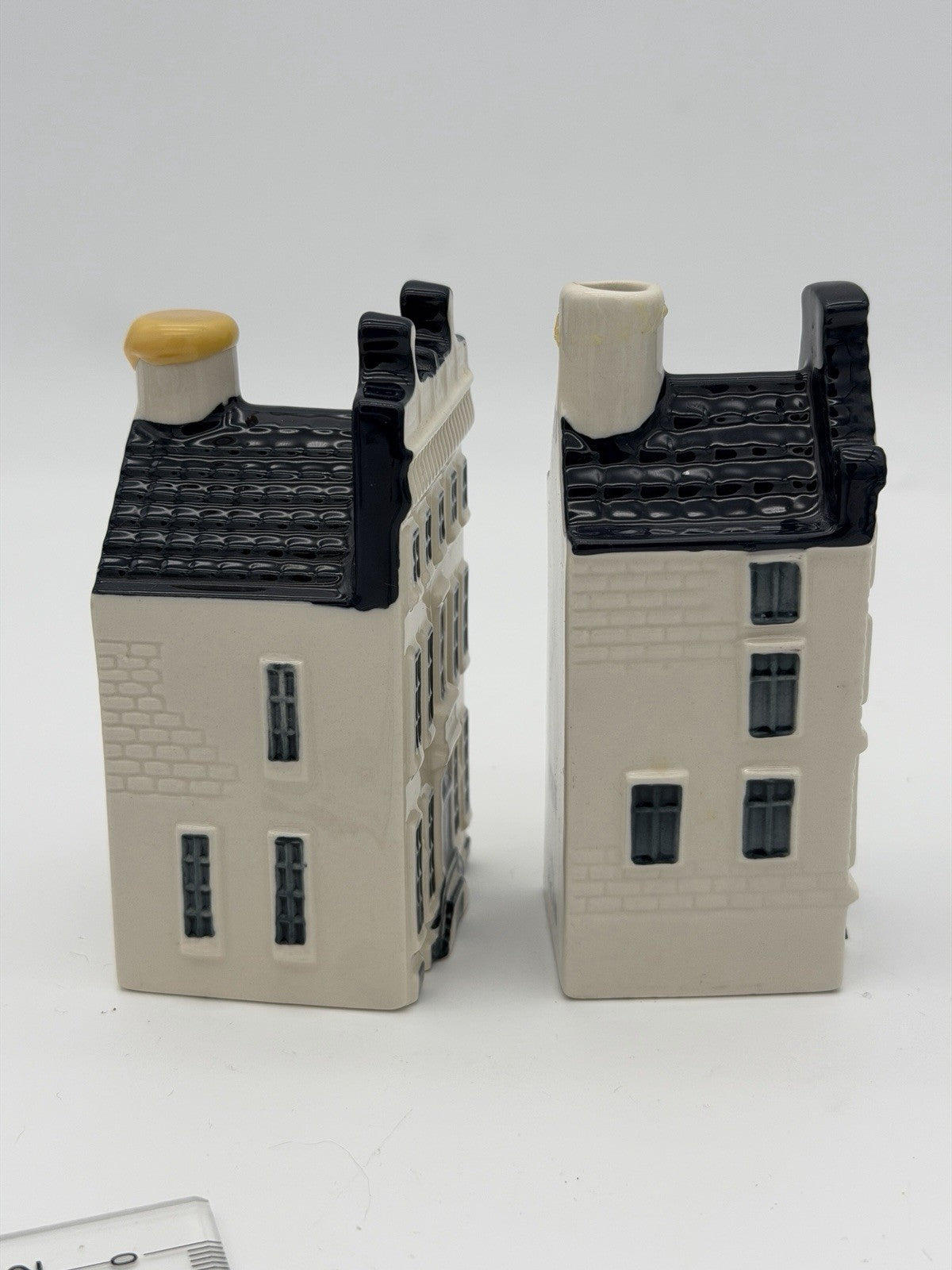 KLM Blue Delft Houses BOLS Amsterdam Empty #83 & #78 Decanters