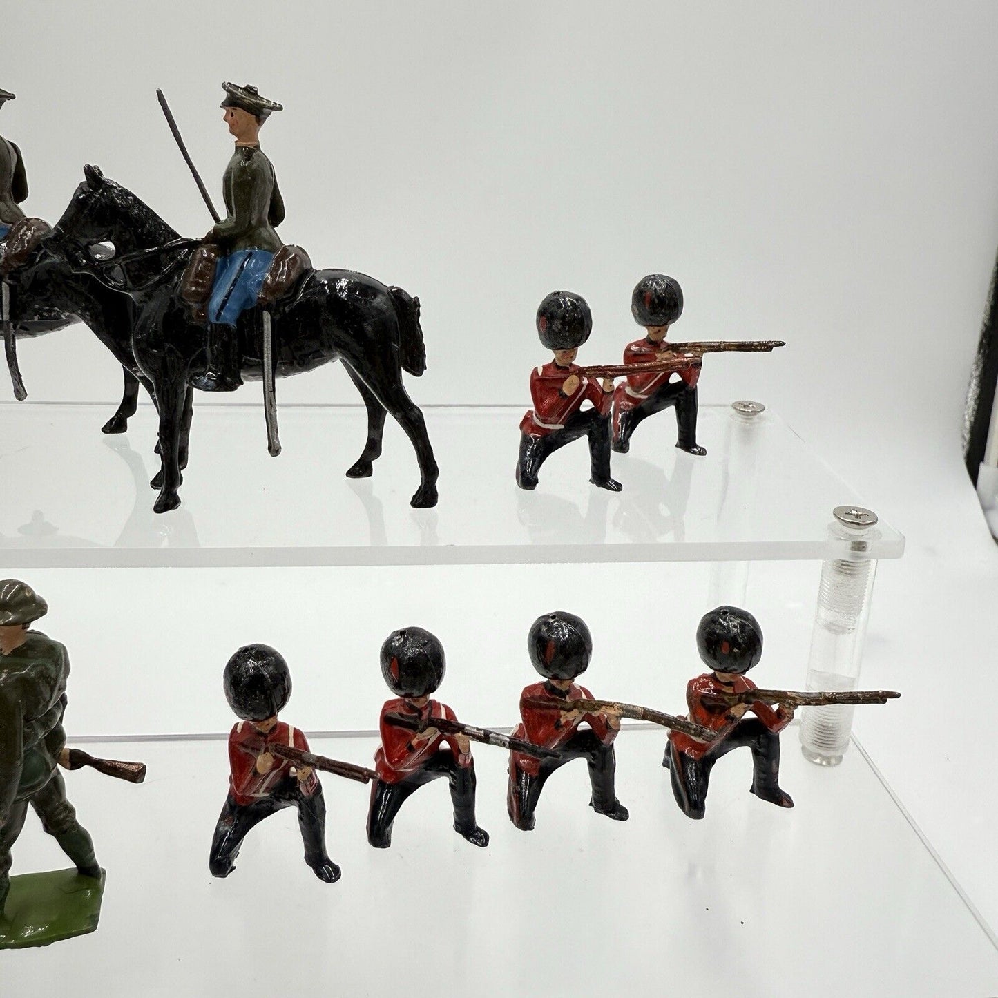 Vintage Britains 1970 Lead Toy Soldiers Hand Painted Mounted Guards Horses Lot