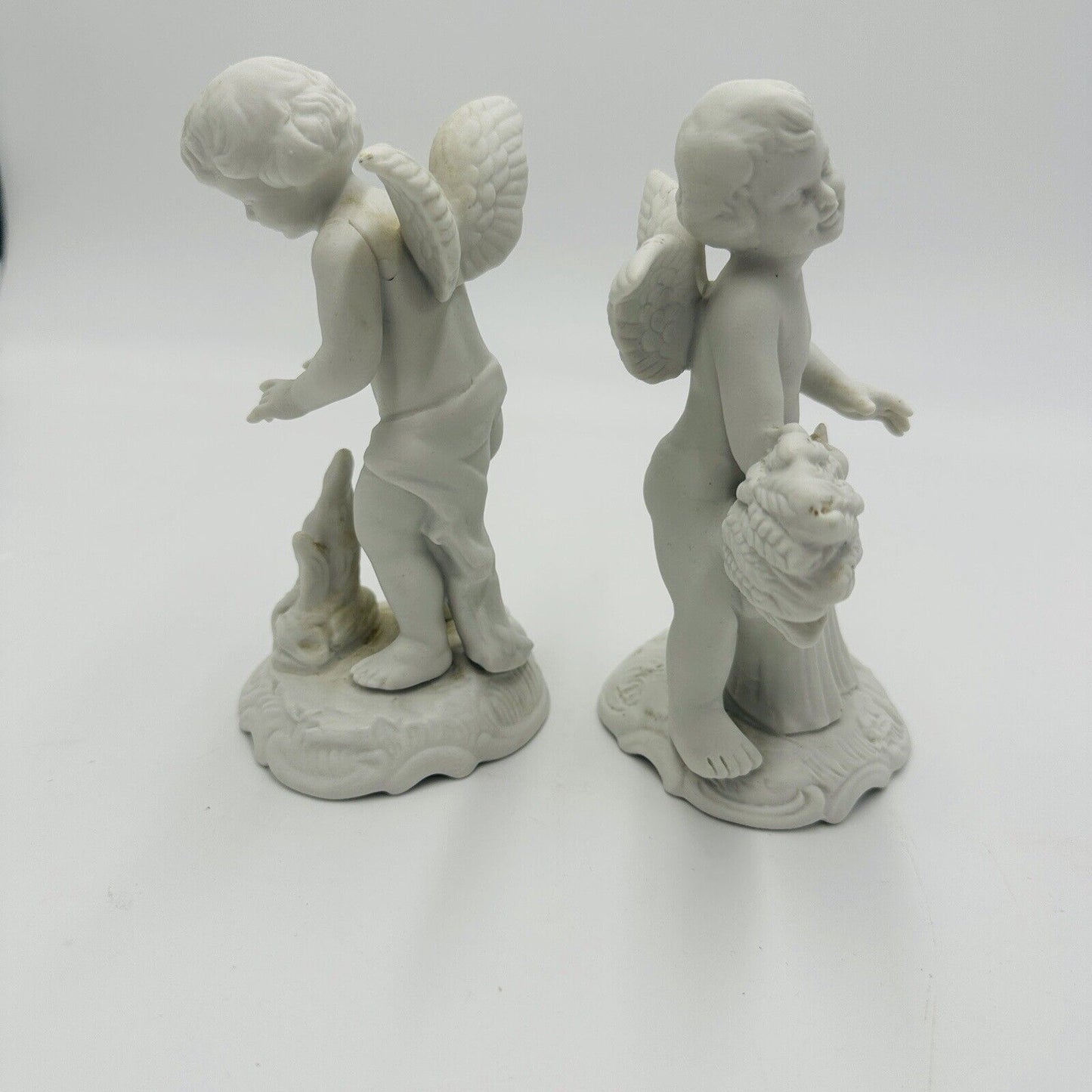 Karl Klette Dresden Cherubs Four Seasons White Bisque Germany Vintage