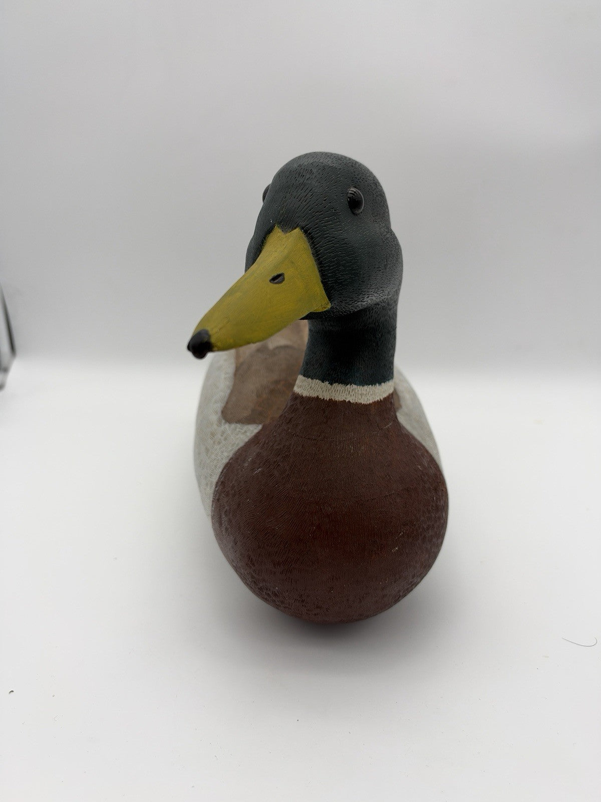 Vintage Gary Rohloff 1983 carved solid wood mallard decoy duck painted sculpture