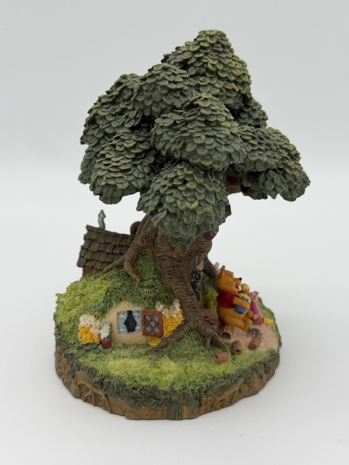Danbury Mint Pooh’s House Winnie The Pooh Cold Cast Porcelain Figurine Disney