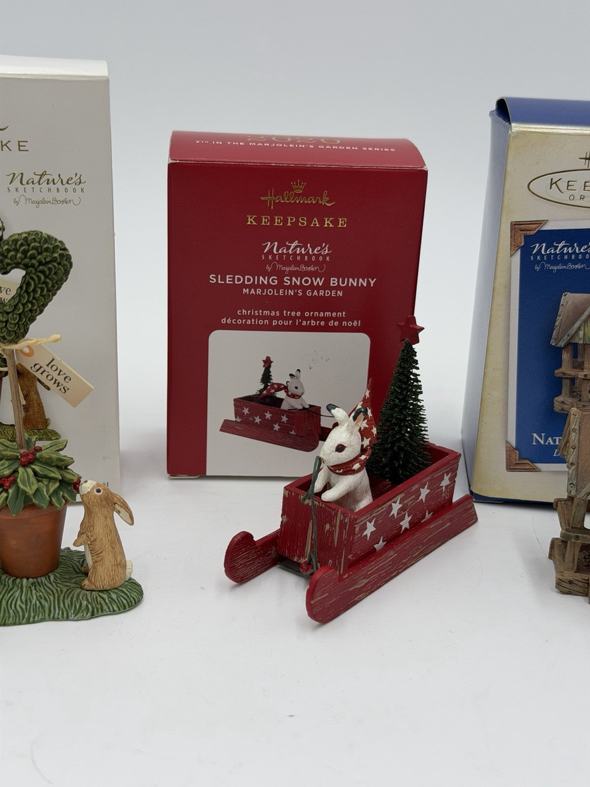 Hallmark Marjolein Bastin Natures Sketchbook Christmas Ornaments Set 4