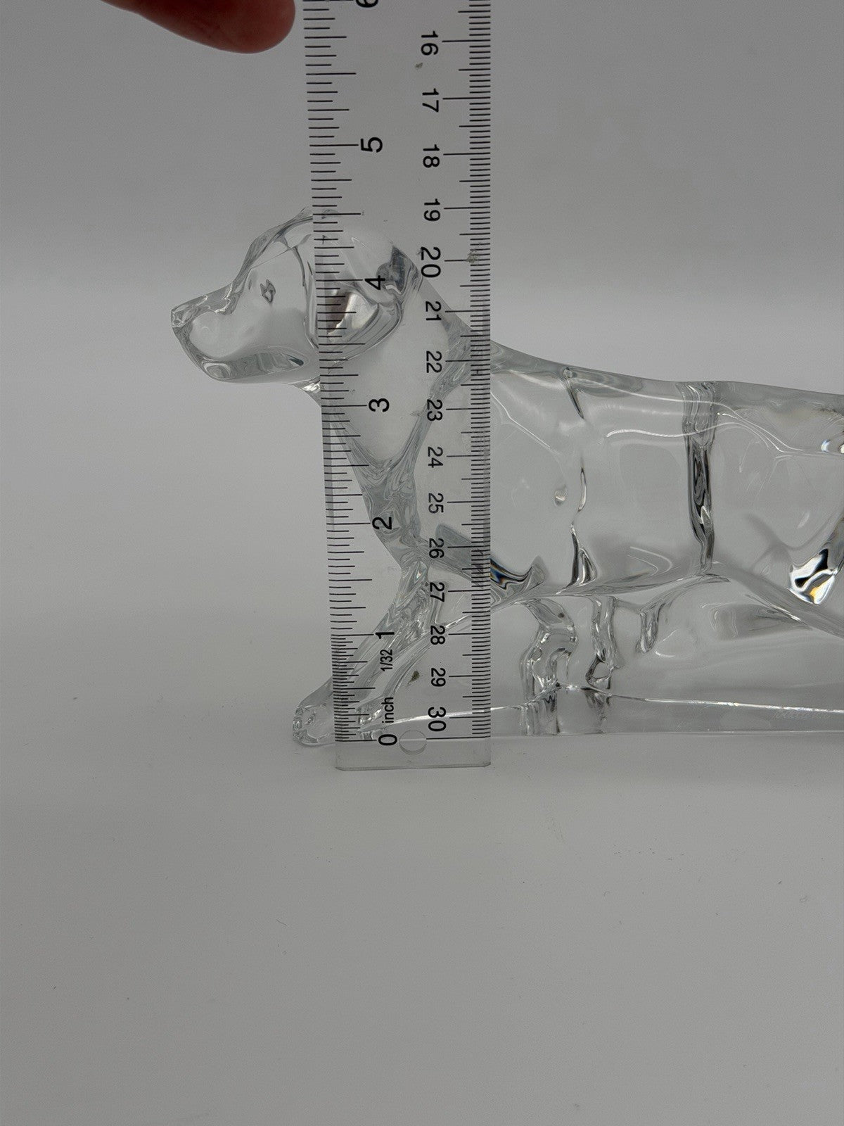 Baccarat France Crystal Clear Dog Labrador Retriever Figurine (Flawed)
