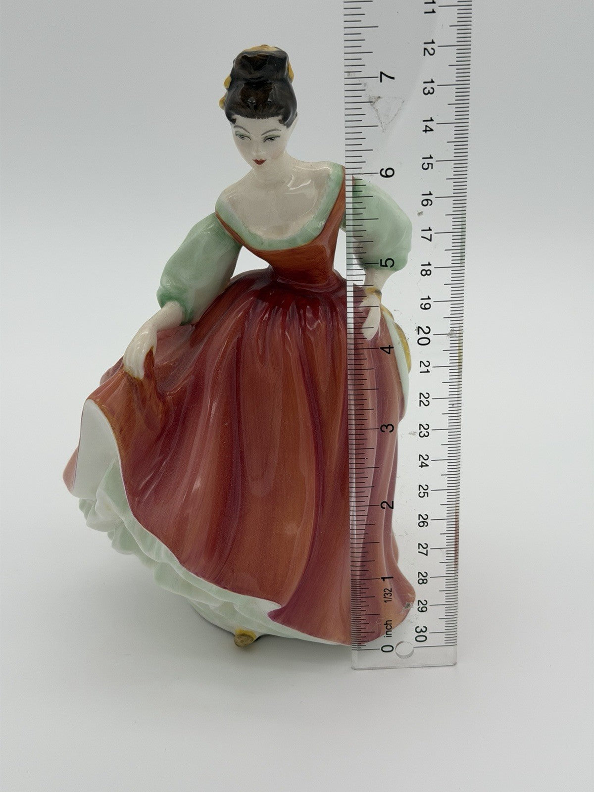 Royal Doulton England Porcelain Fair Lady Red HN2832 Figurine Vtg Painted 1960