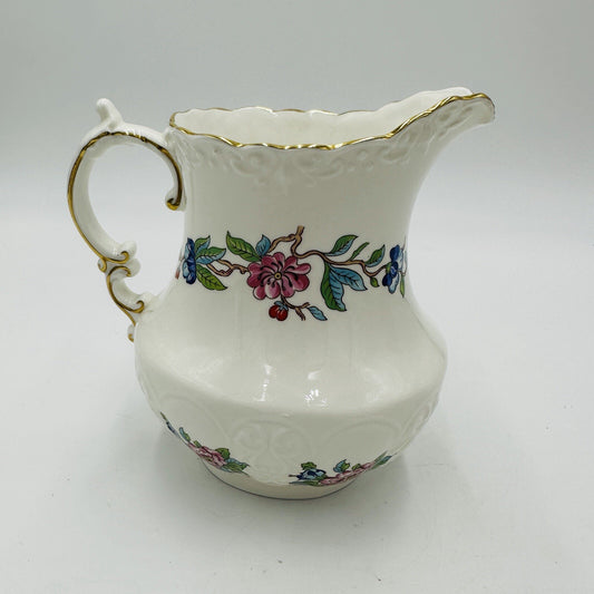 Aynsley Pitcher Porcelain Pembroke Floral 6in H 18th Century Design Large