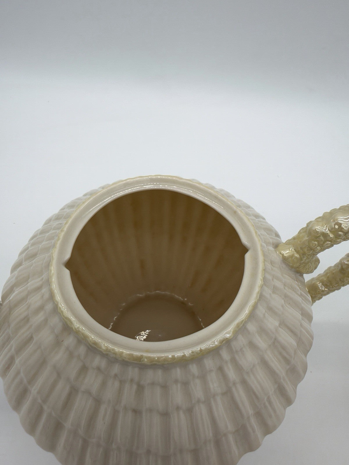 Belleek Ireland Limpet Shell Pattern Teapot Creamer &sugar Bowl 2nd Green Mark