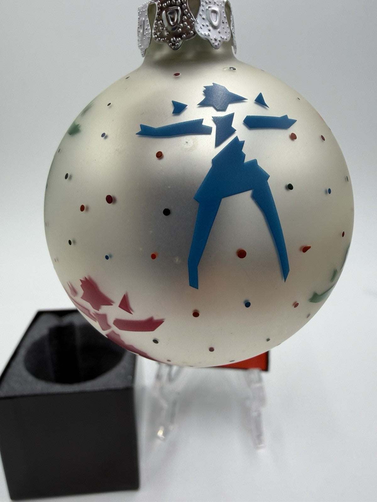 American Girl Today 1999 Silver Ball Art Glass Ornament AGTO1 Retired W/Box Vtg