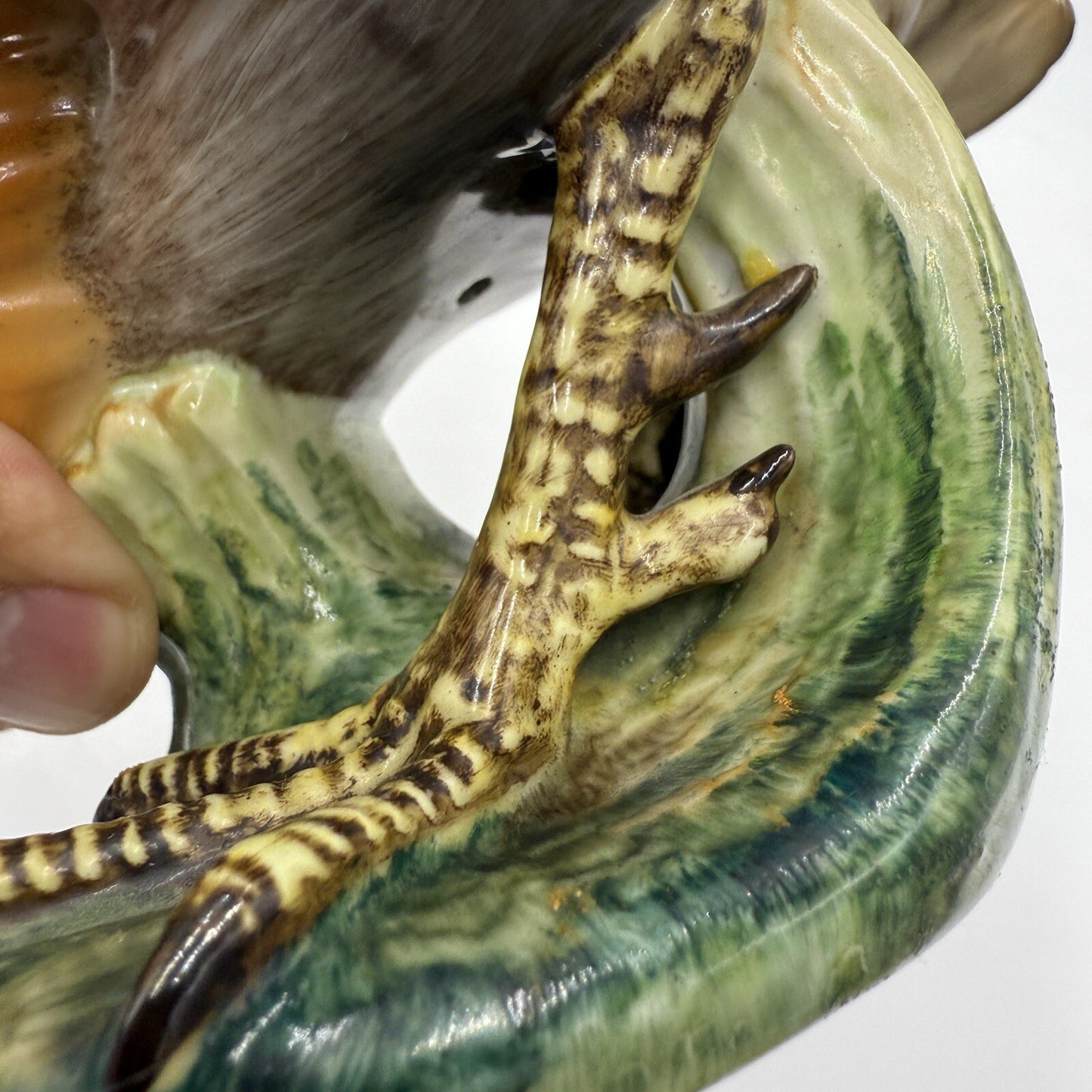 Large Algora Porcelain C.Martinu Hand Painted Rooster Figurine Spain Vintage 11"