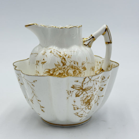 Antique Wileman Shelley Foley c1884 Pitcher and Bowl Miniature # Ra157683 Set