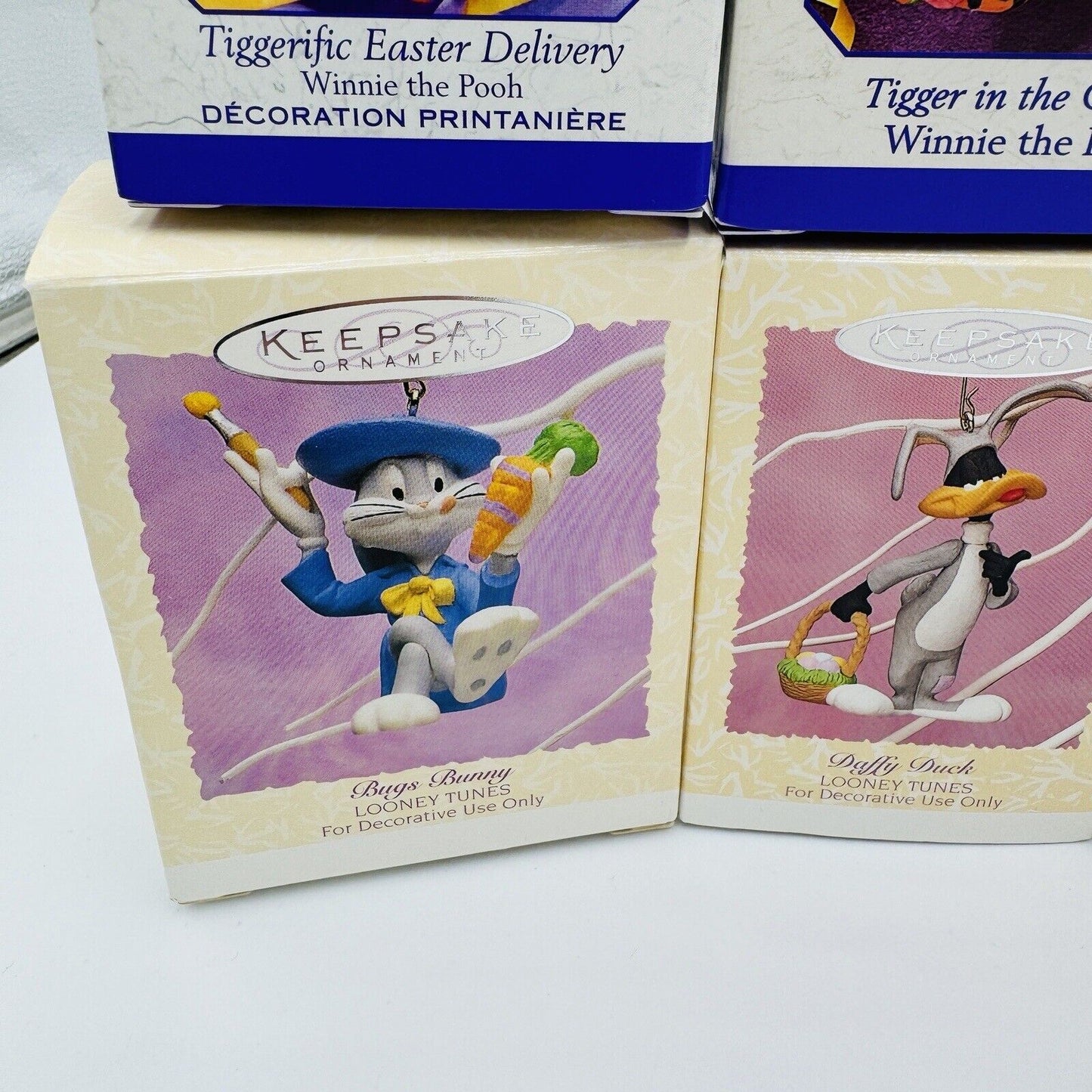 Hallmark Easter Looney Tunes Pooh Tiger Ornaments Set of 8 Boxed Keepsake Spring