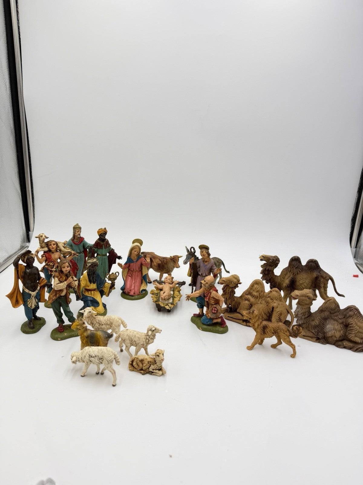 Vintage Depose Italy PVC Nativity Set 22 Pieces Mary Joseph Jesus Wise Men