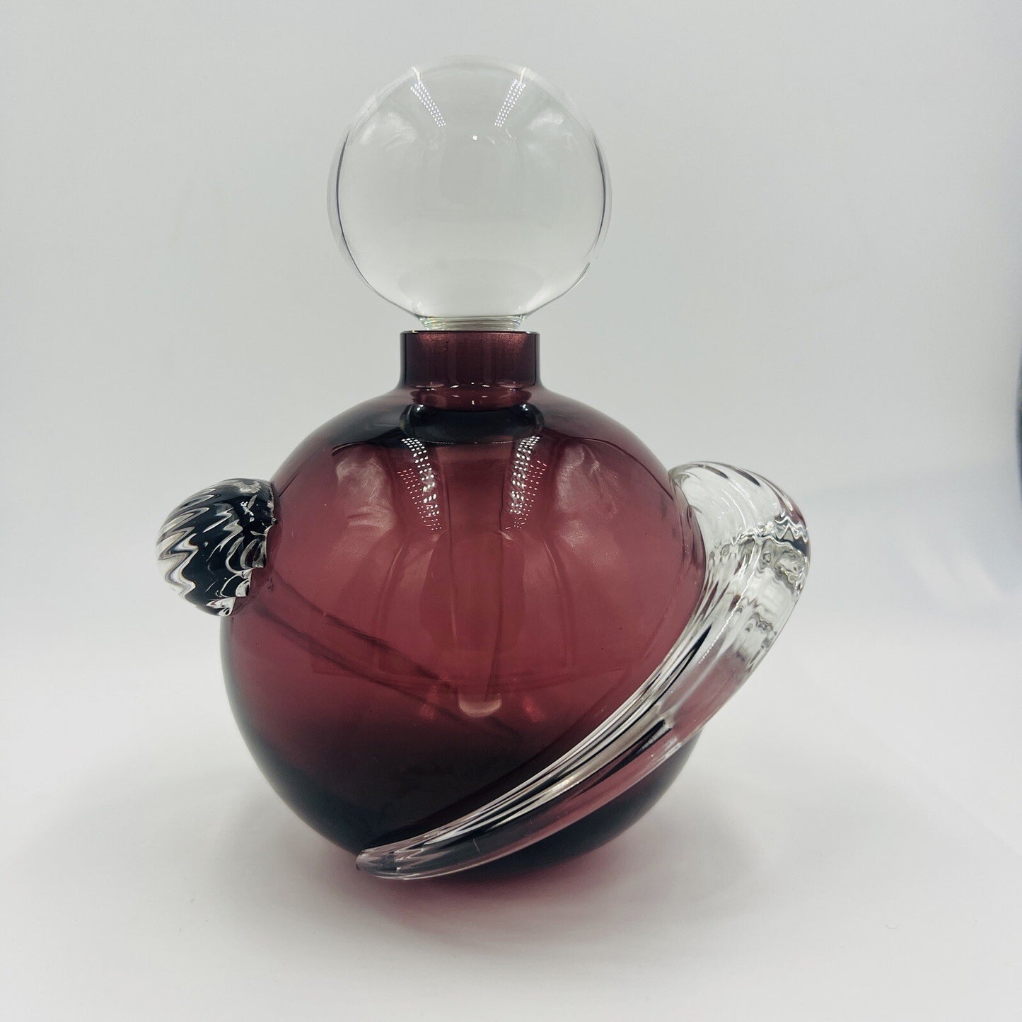 Perfume Glass Act Studio Vanity Bottle Lid Stopper Purple Twisted Home Decor