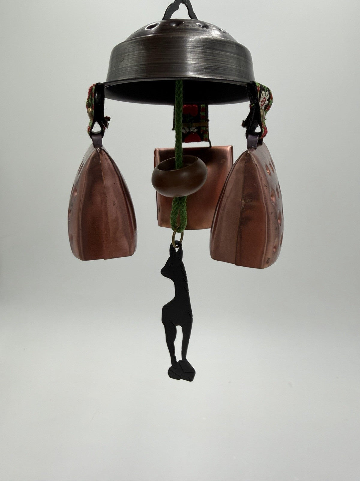 Vintage Alberto SA Mobaco Switzerland Cowbell Chimes Doorbell 9” Goat