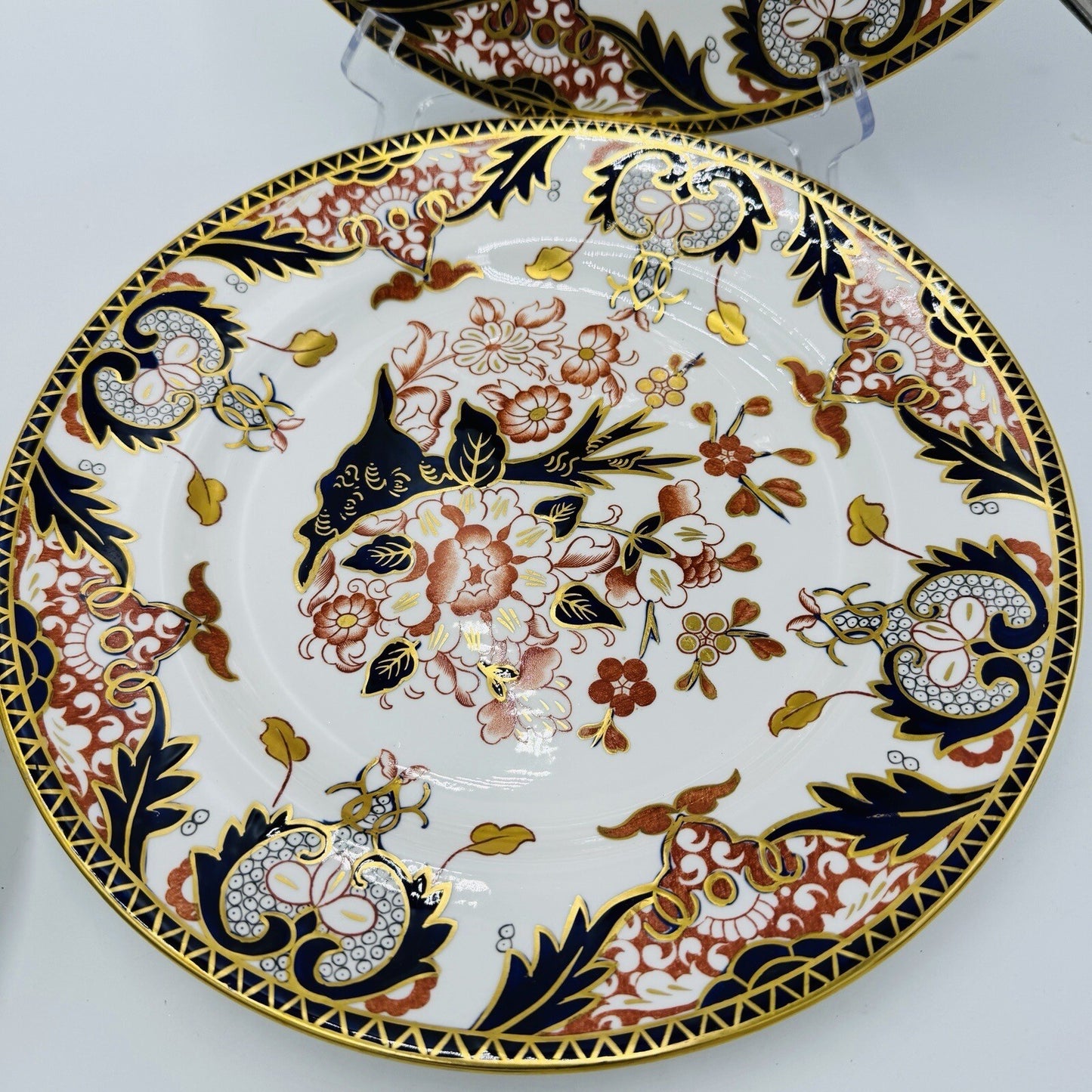 Royal Crown Derby King's Of Old Japan 383 Pattern Dinner Plate Porcelain Antique