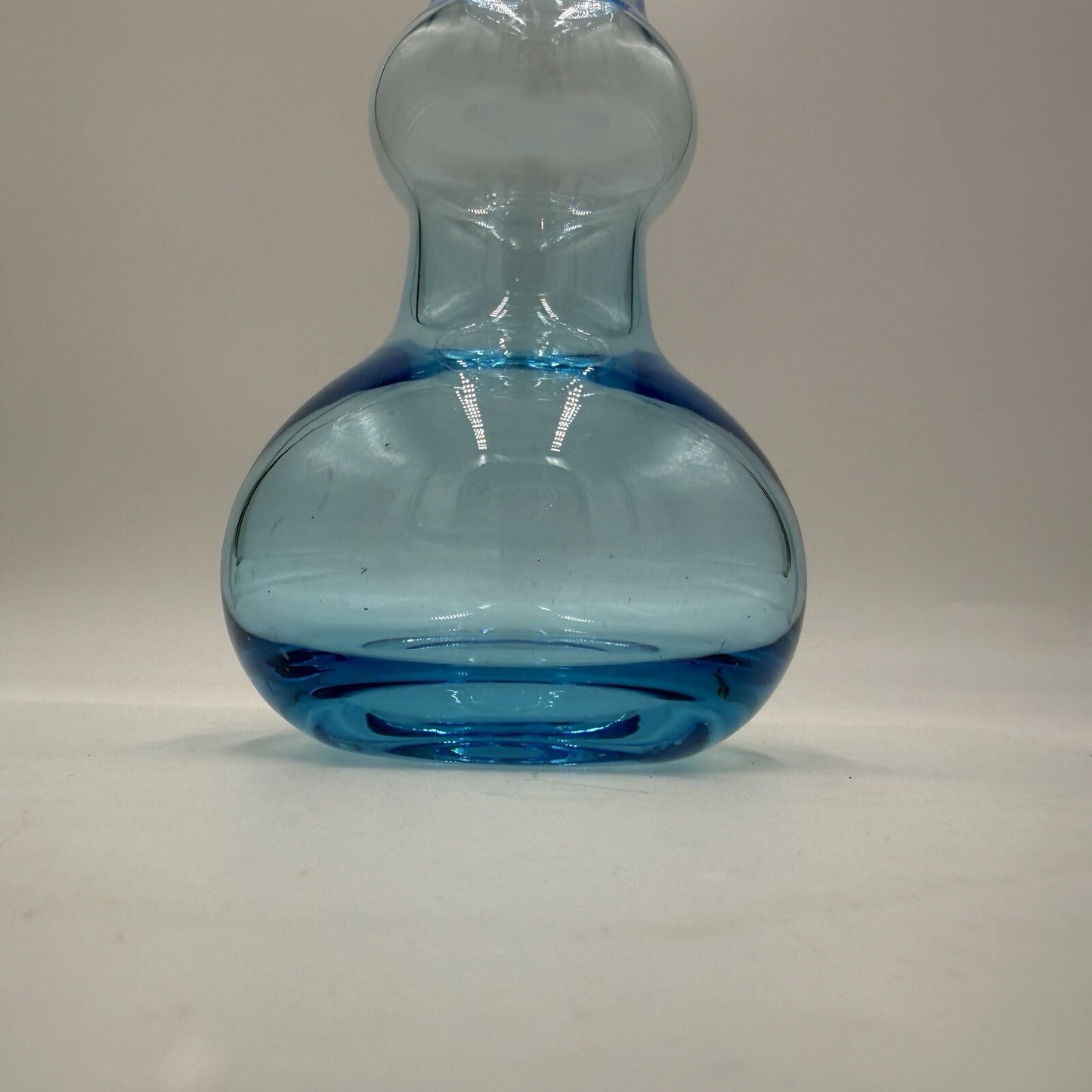 Nuutajarvi Oiva Toikka Blue Vase Finland 1960s 9" Multi shaped Vintage Art Glass