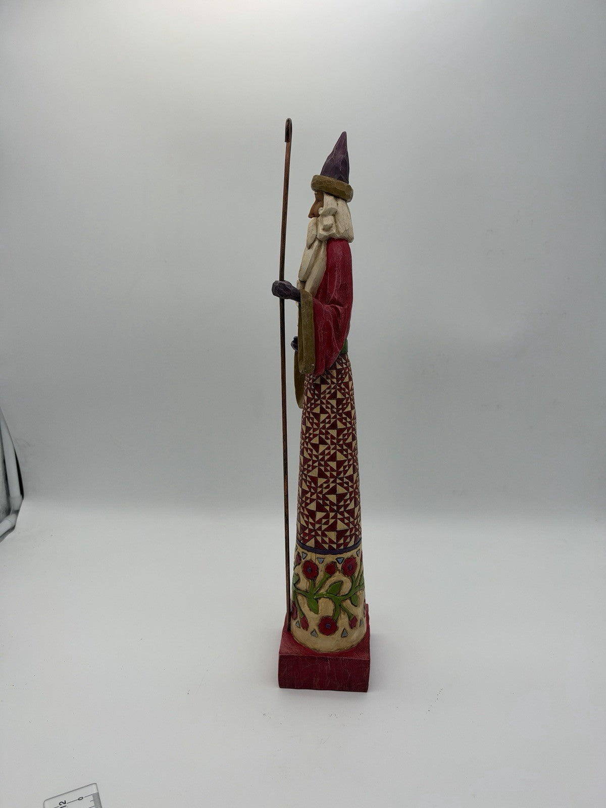 Jim Shore Heartwood Creek Gathering Joy 18”H Pencil Santa Cane 2004 Figurine