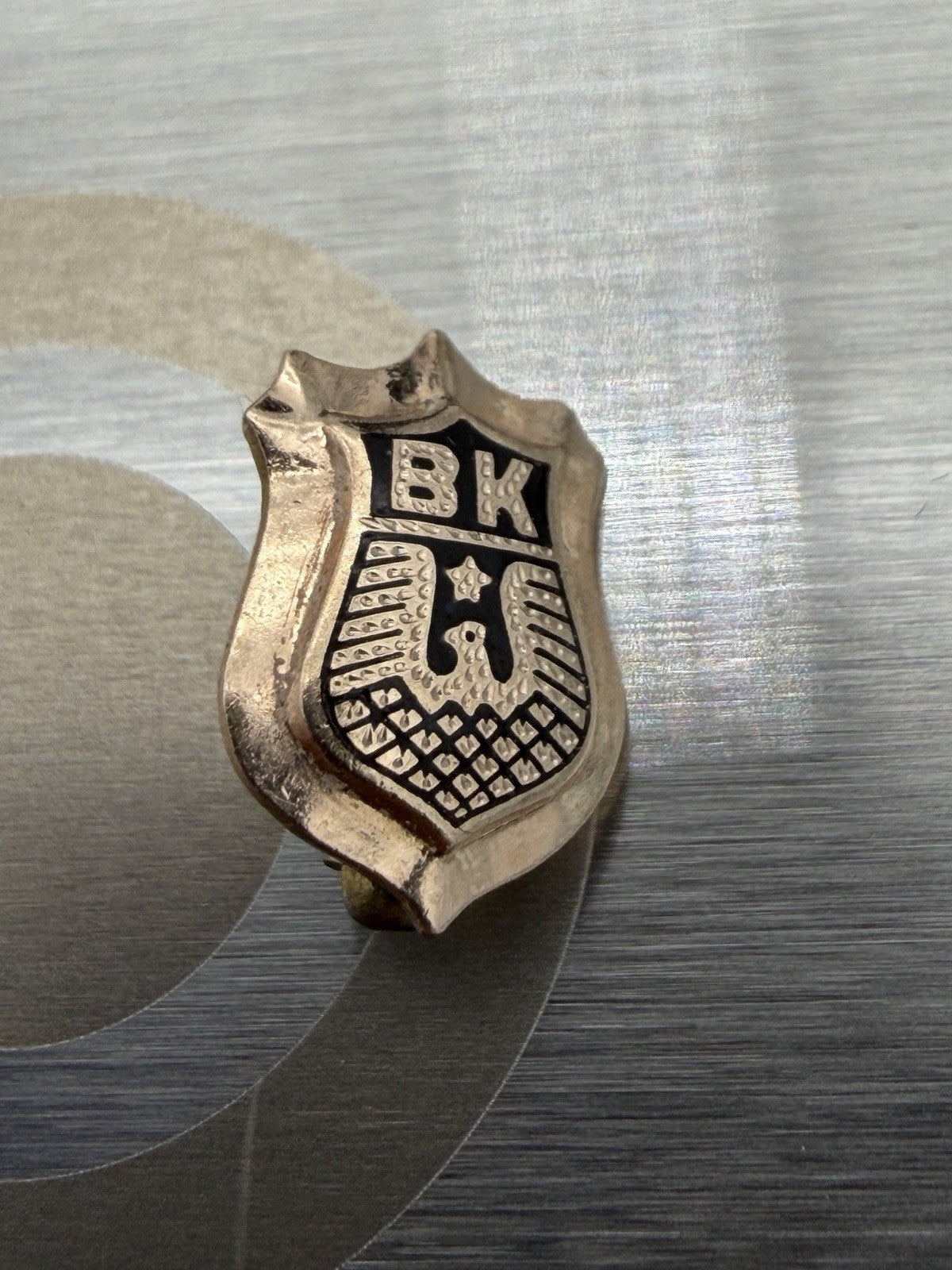 10k Gold Marked Blue Key Honor Society membership lapel pin 0.5”