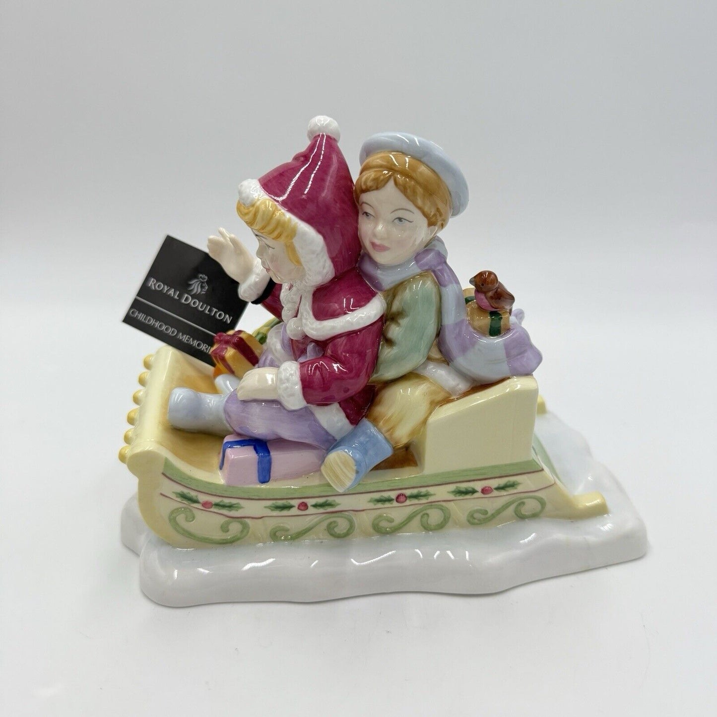 Royal Doulton Childhood Memories Figurine Winter Fun Porcelain England 2005 CH1