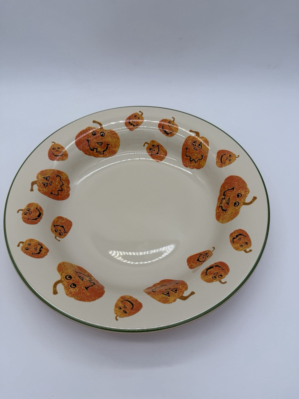 Longaberger Pottery Pumpkin Faces Happy Halloween Treats Large Bowl
