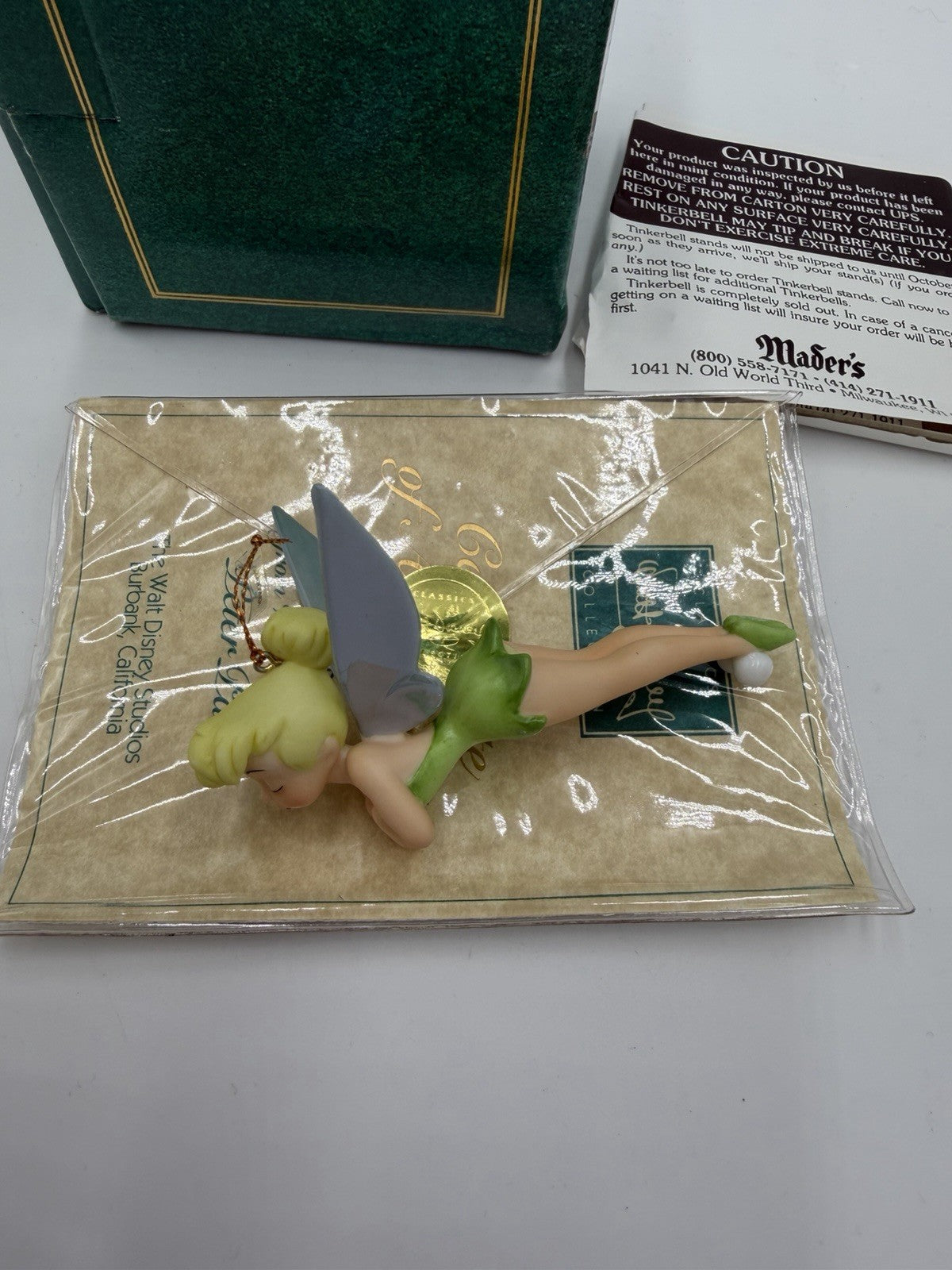 WDCC Tinker Bell Peter Pan 1996 Special Edition Christmas Ornament W/ COA