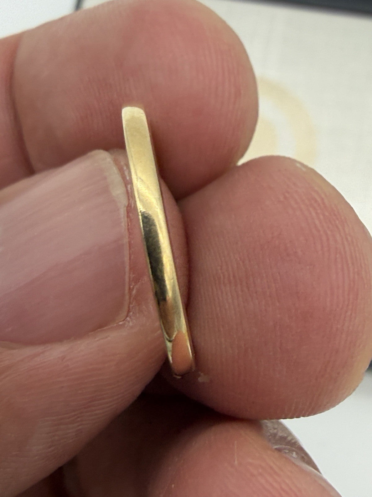 18k Yellow Gold Size 5 Wedding Band 2g Marked