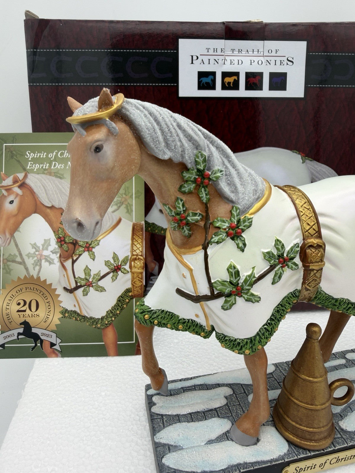 The Trail of painted Ponies Spirit Of Christmas  past Horse Figurine 2023 Box