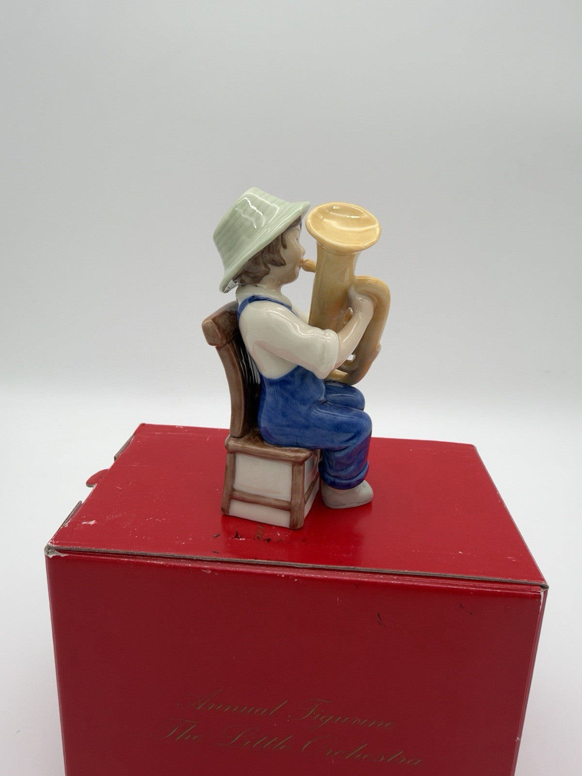 BING & GRONDAHL Denmark Little Orchestra  Marie Playing Tuba Porcelain Figurine