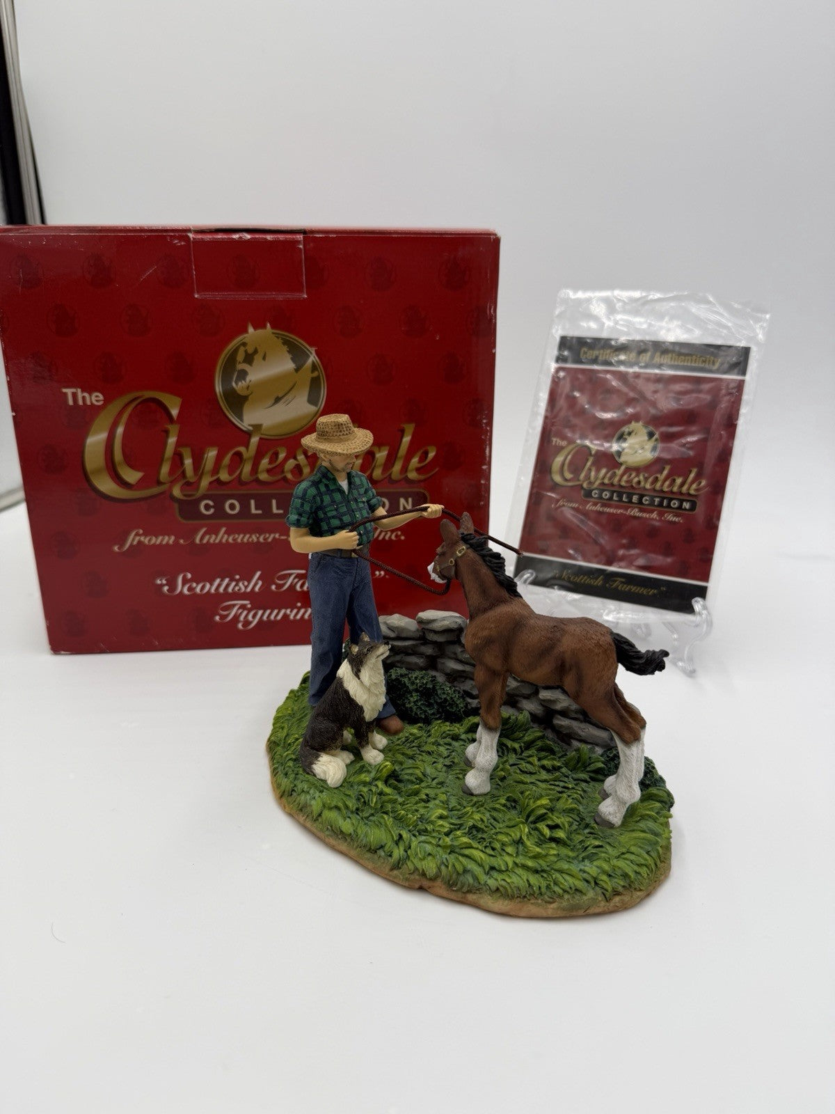 Anheuser Busch Scottish Farmer 1999 Clydesdale Collection Foal Horse Figurine