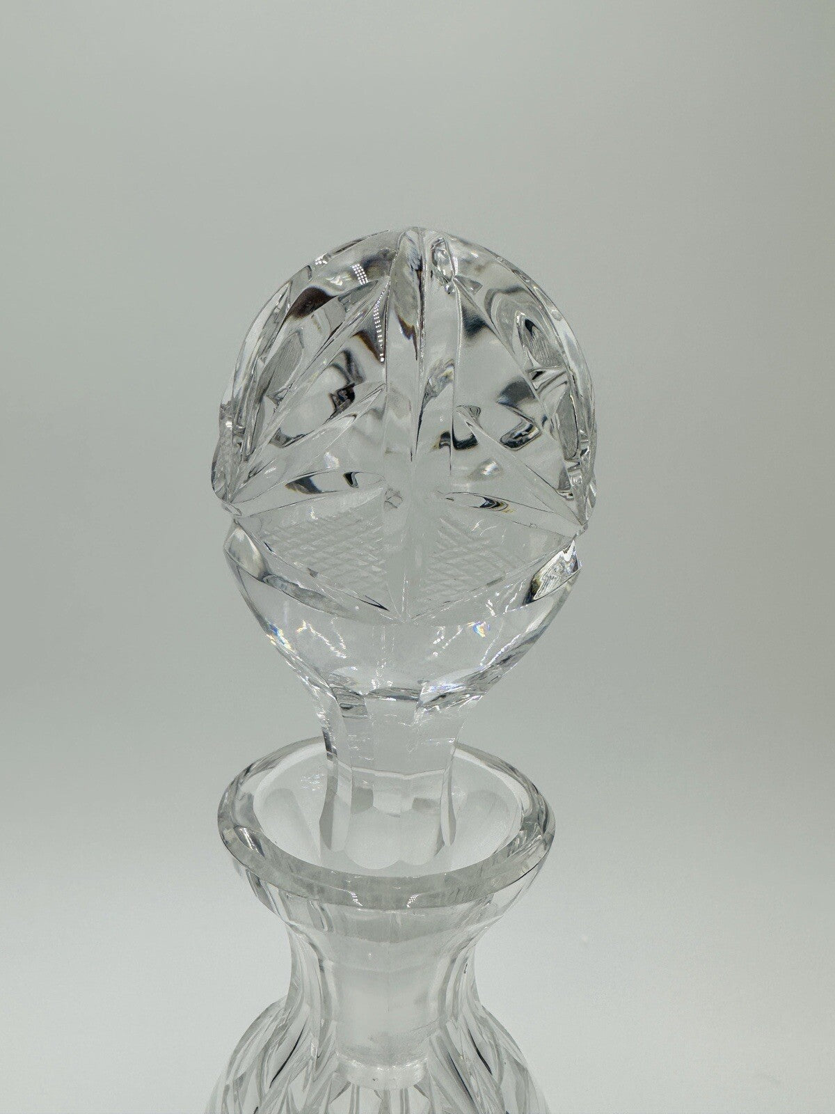 Cristal De Lorraine Decanter Crystal French Midcentury Cut from 1950s # 49 Mark