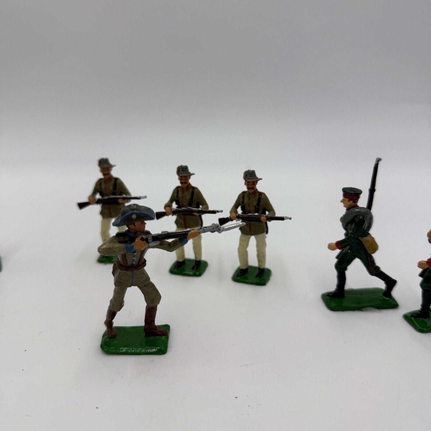 Vintage John Hill & Co LEAD TOY SOLDIER European Infantry 13 Pieces Lot