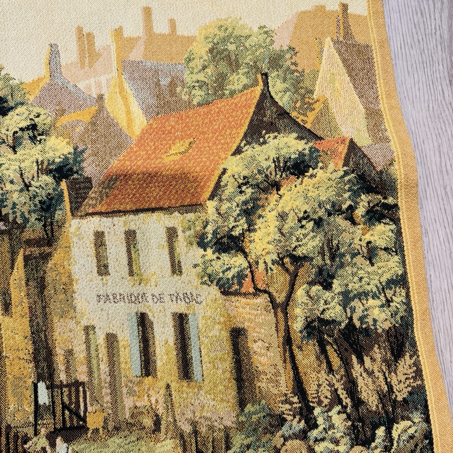 Flanders Woven Wall Tapestry Belgium Made Vintage 38”x 28” Mint Art Fabric
